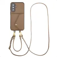 Selencia Coque de télephone Sera avec cordon et porte-cartes enveloppe pour Samsung Galaxy A37 (5G) - Taupe
