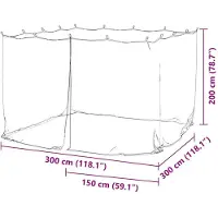 vidaXL Moustiquaire d'extérieur 220 mailles noire 300 x 300 x 200 cm