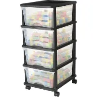 Vevor Chariot de rangement à 4 tiroirs en plastique