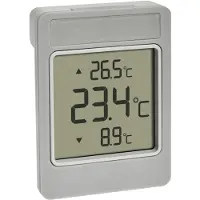 TFA-Dostmann Windoo, Thermomètre + hygromètre, Blanc, Gris