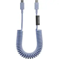 Native Union Câble USB-C vers USB-C 60W Spiralé 1.2m Série POP Charge Rapide Bleu