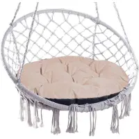 AIO Factory Coussin de jardin 65 cm pour nid de cigogne chaise suspendue imperméable cappucino