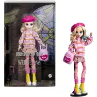 Monster High Wednesday Doll et accessoires Enid Sinclair ? collectionner en mode rose avec b?ret et sac ? dos