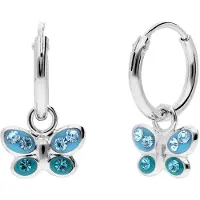 Lucardi Boucles d'oreilles 'Statement' bleu / argent