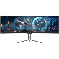 TITAN ARMY C49C1S : Écran de jeu incurvé de 49 pouces, format 32:9, double QHD, 240 Hz, temps de réponse de 1 ms, HDR400, USB-C 65 W, KVM