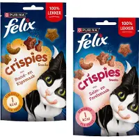 Purina Felix Crispies Salmon And Trout Cat Snack 5x180g Clair 5x180g