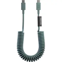 Native Union Câble USB-C vers USB-C 60W Spiralé 1.2m Série POP Charge Rapide Vert sauge