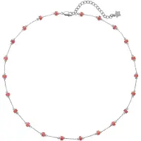 Hey Happiness Chaîne 'Coral Glow' rouge clair / argent