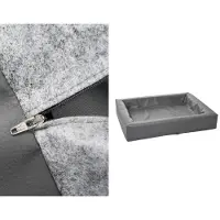 Bia Bed Housse de panier pour chien en simili-cuir Gris