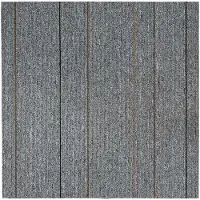 vidaXL Dalle de moquette gris clair à rayures 50 x 50 cm, lot de 20