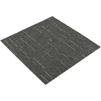 vidaXL Dalle de moquette rayée vert clair 50 x 50 cm, lot de 4