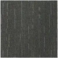 vidaXL Dalle de moquette rayée vert clair 50 x 50 cm, lot de 4