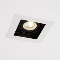 Lyora Projecteur carré encastré Grid Noir