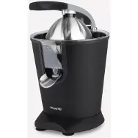 H.Koenig AGR82 - Presse-agrumes électrique 160W, levier et filtre en acier inoxydable, système anti-goutte, sans BPA, pièces lavables au lave-vaisselle, noir