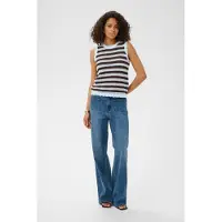 Kaffe Tops en tricot 'KAHillay' bleu pastel / brun foncé