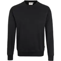 Hakro Homme HAKRO 475 Comfort Fit Sweat-shirt Col rond noir, Unicolore