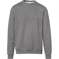 Hakro 471 Comfort Fit Sweat-shirt Col rond gris, Unicolore