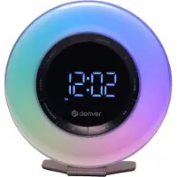 24hShop Radio-réveil CRL-342 avec lumière de réveil et sons de la nature