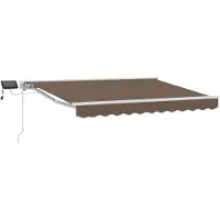 vidaXL Armature de store manuelle avec LED, taupe, 3 x 2,5 m