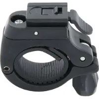 Spanninga Support de phare vélo - - BH 26 - Noir/Argent - Aluminium - Taille unique - Pour guidon 22,2 à 30 mm