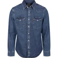 Levi's T-Shirt 'Barstow Western Standard Fit Shirt' bleu denim