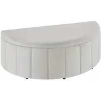 TecTake Canapé rembourré Moon - Pouf avec espace de rangement - Grand compartiment de rangement - Forme en demi-lune - Petit canapé - 108 x 48 x 38,5 cm - Capacité de charge : 150 kg - Velours taupe
