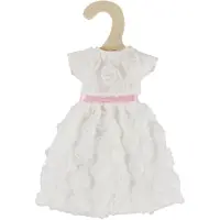 Heless Modepuppen-Kleid weisses Traumkleid Rosen bis 29cm