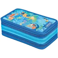 Herlitz Étui de crayons à 3 compartiments – 31 pièces pour l'école et la créativité