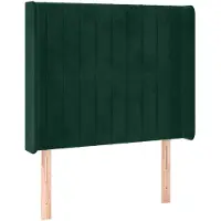 vidaXL Tête de lit avec oreilles vert foncé 83x16x118/128 cm velours