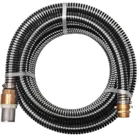 vidaXL Tuyau d'aspiration avec raccords en laiton 3 m 25 mm noir