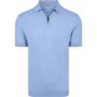Suitable Knitted Polo Demi-Zip Dan Bleu Clair