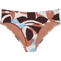 Marc o'polo Bas de bikini ' Breezy Leaf ' crème / bleu clair / brun foncé / rouge orangé