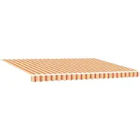 vidaXL Store électrique rétractable jaune, orange et blanc 4 × 3,5 m