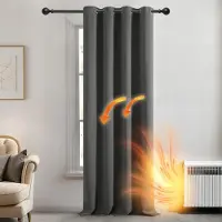 OEM Rideaux occultants thermiques gris clair 140 x 260 cm pour chambre à coucher