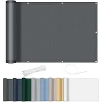 OEM Pare-vent pour balcon 90 x 200 cm, anthracite, protection UV, illets, imperméable