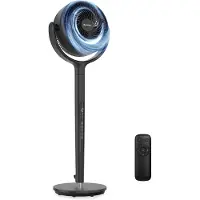 Auronic Ventilateur Omni Noir - 12 vitesses - Oscillation à 120° - Avec télécommande