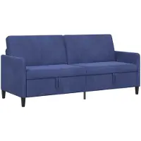 vidaXL Sofa avec rangement Bleu police 192 x 78 x 87 cm Polyester