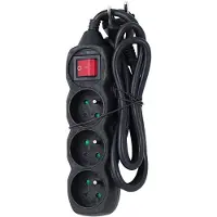 Esperanza Multiprise 3 Prises Interrupteur 1,5M Noir