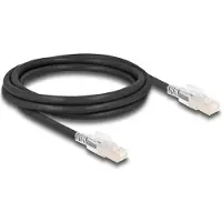 DeLOCK Câble réseau RJ45 Cat.6A S/FTP 2 m noir avec clips de sécurité