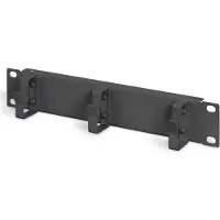 Digitus DN-10-ORG-1U-B Panneau de rangement 10", 1 U, 3 anneaux de câbles, noir