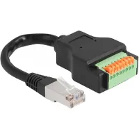 DeLOCK Câble RJ45 Cat.5e mâle vers adaptateur de bloc terminal