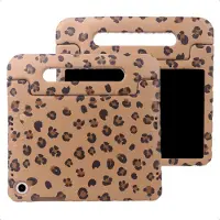 IMoshion Coque arrière Kidsproof Design avec poignée pour Samsung Galaxy Tab A11 Plus / A9 Plus - Motif panthère