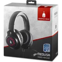 Spartan Gear Medusa Wired Gaming Headset (Compatible avec PC,PS4,PS5,XboxOne,Xbox Series X/S,Switch) (Filaire), Casque gaming, Noir