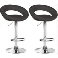 CLP lot de 2 tabourets de bar Olinda tissu