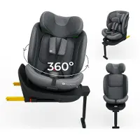 Kinderkraft Car Seat I-360 2 PLUS i-SIZE 40-150cm GREY (Siège pour enfant, Norme ECE R129/i-Size)