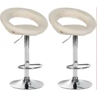 CLP lot de 2 tabourets de bar Olinda tissu