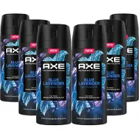 Axe Premium Bodyspray Blue Lavender Déodorant sans sels d'aluminium avec 72 heures de protection contre les odeurs corporelles 150 ml 6 pièces