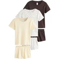Next Shorty écru / brun foncé / jaune pastel
