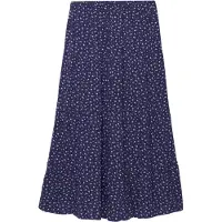 Superdry pour femme. W7210425A Jupe Maxi Tier marine (L), Casuel, Viscose