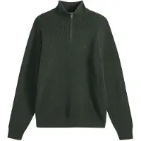 Levi's Pull-over 'Housemark Quarter Zip Sweater' vert foncé